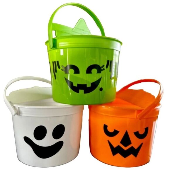 McDonalds Halloween Pail 2022 Bucket McBoo McGoblin McPunkn Lot Set of 3 - Picture 2 of 2
